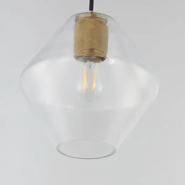 Geode One Light Pendant in Natural Aged Brass - Image 3