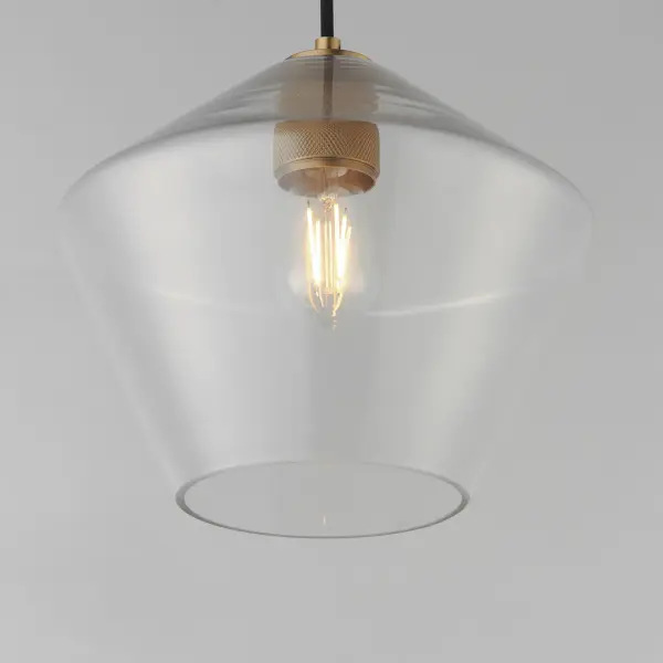 Geode One Light Pendant in Natural Aged Brass - Image 3