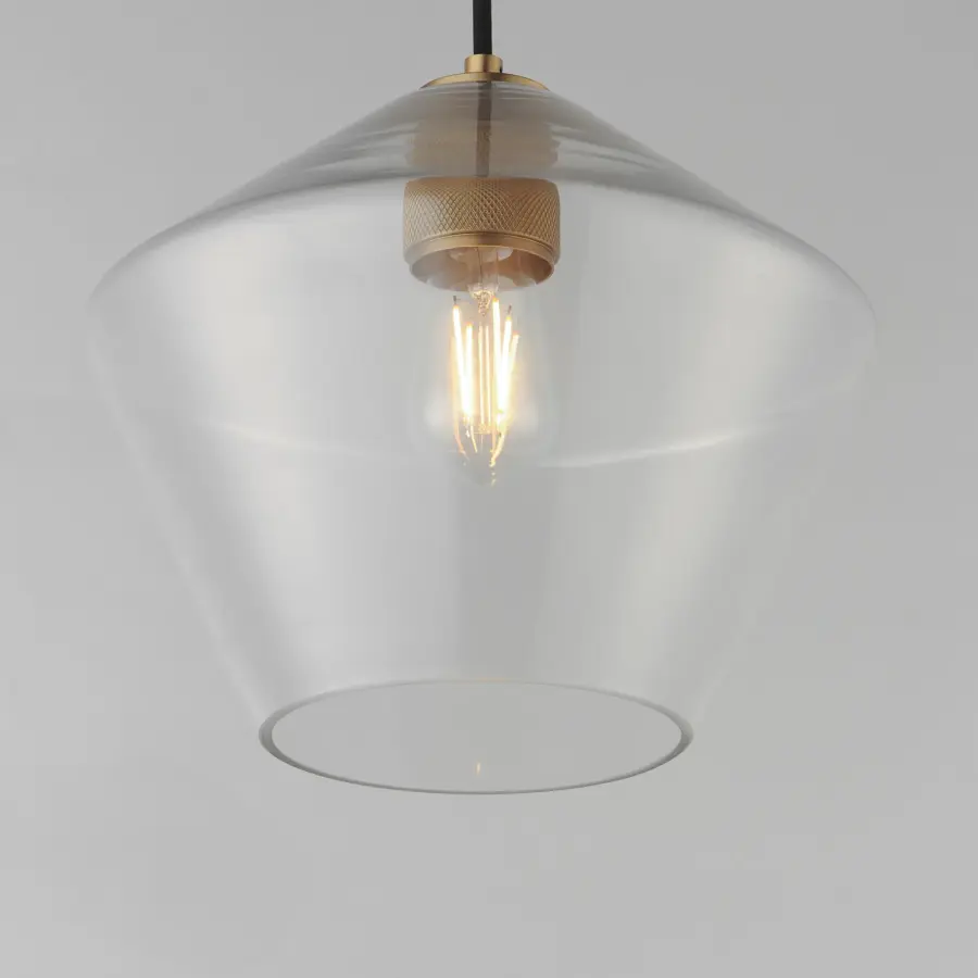 Geode One Light Pendant in Natural Aged Brass - Image 3