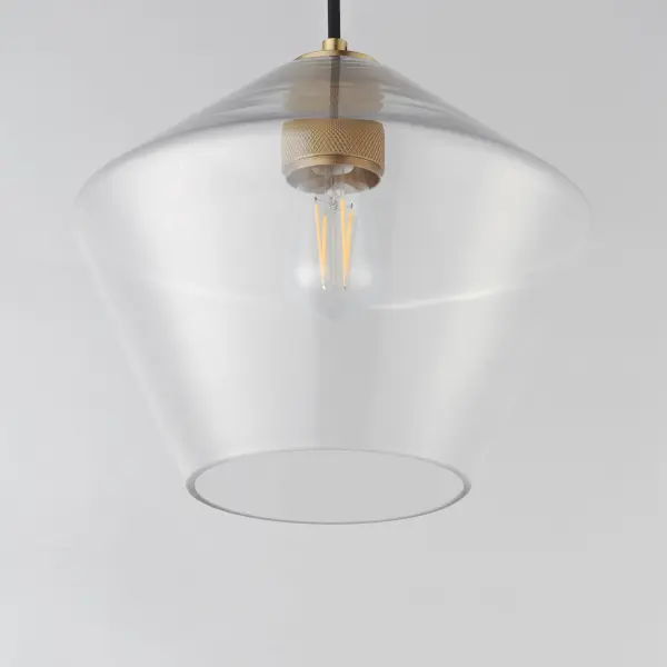 Geode One Light Pendant in Natural Aged Brass - Image 4