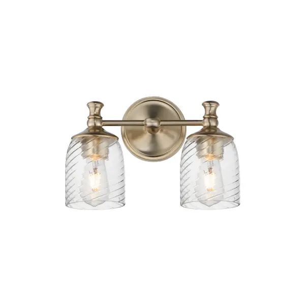 Swirl Two Light Wall Sconce in Satin Champagne - Image 1