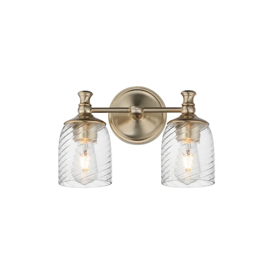 Swirl Two Light Wall Sconce in Satin Champagne - Image 1
