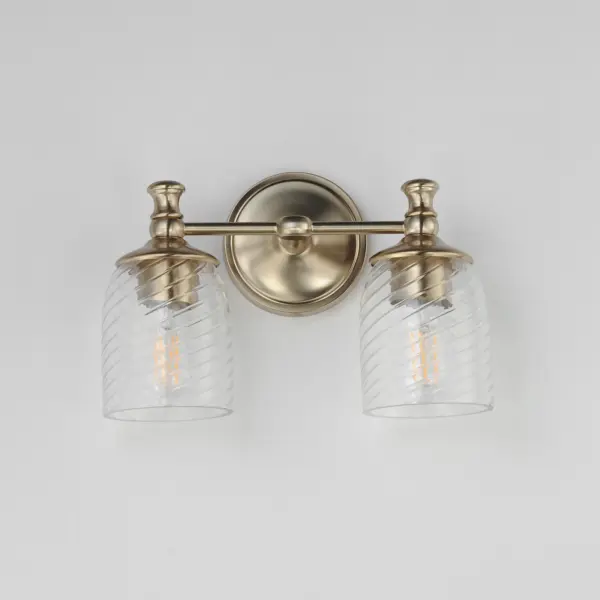 Swirl Two Light Wall Sconce in Satin Champagne - Image 2