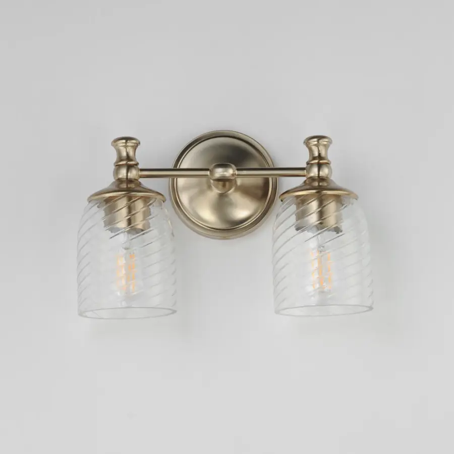 Swirl Two Light Wall Sconce in Satin Champagne - Image 2