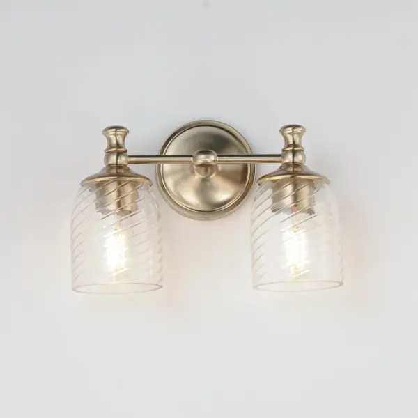 Swirl Two Light Wall Sconce in Satin Champagne - Image 3