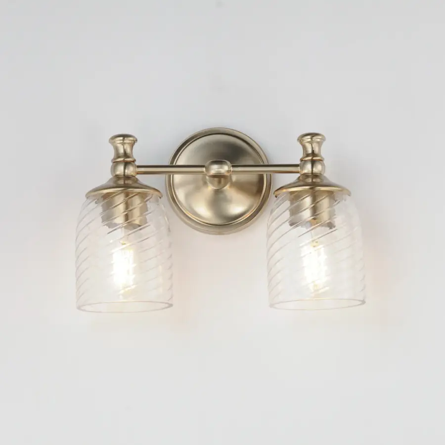 Swirl Two Light Wall Sconce in Satin Champagne - Image 3