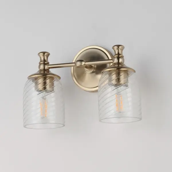 Swirl Two Light Wall Sconce in Satin Champagne - Image 4