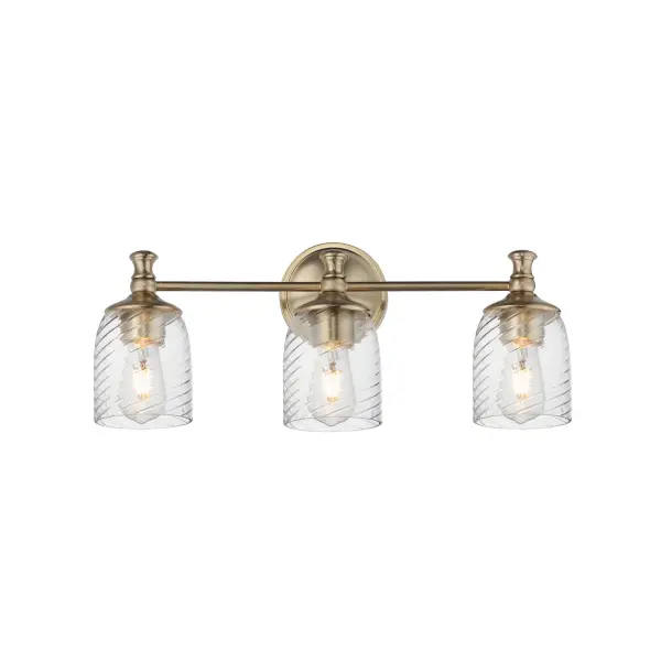Swirl 3-Light Bath Vanity in Satin Champagne - Image 1