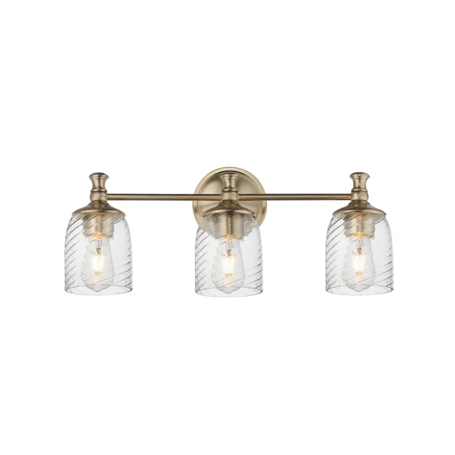 Swirl 3-Light Bath Vanity in Satin Champagne - Image 1