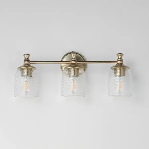 Swirl 3-Light Bath Vanity in Satin Champagne - Image 2