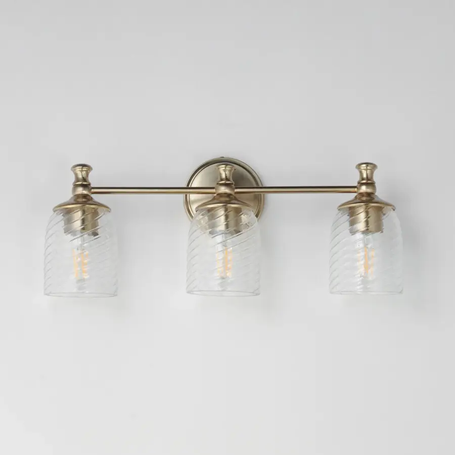 Swirl 3-Light Bath Vanity in Satin Champagne - Image 2