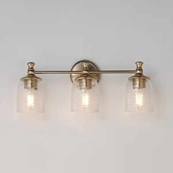 Swirl 3-Light Bath Vanity in Satin Champagne - Image 3