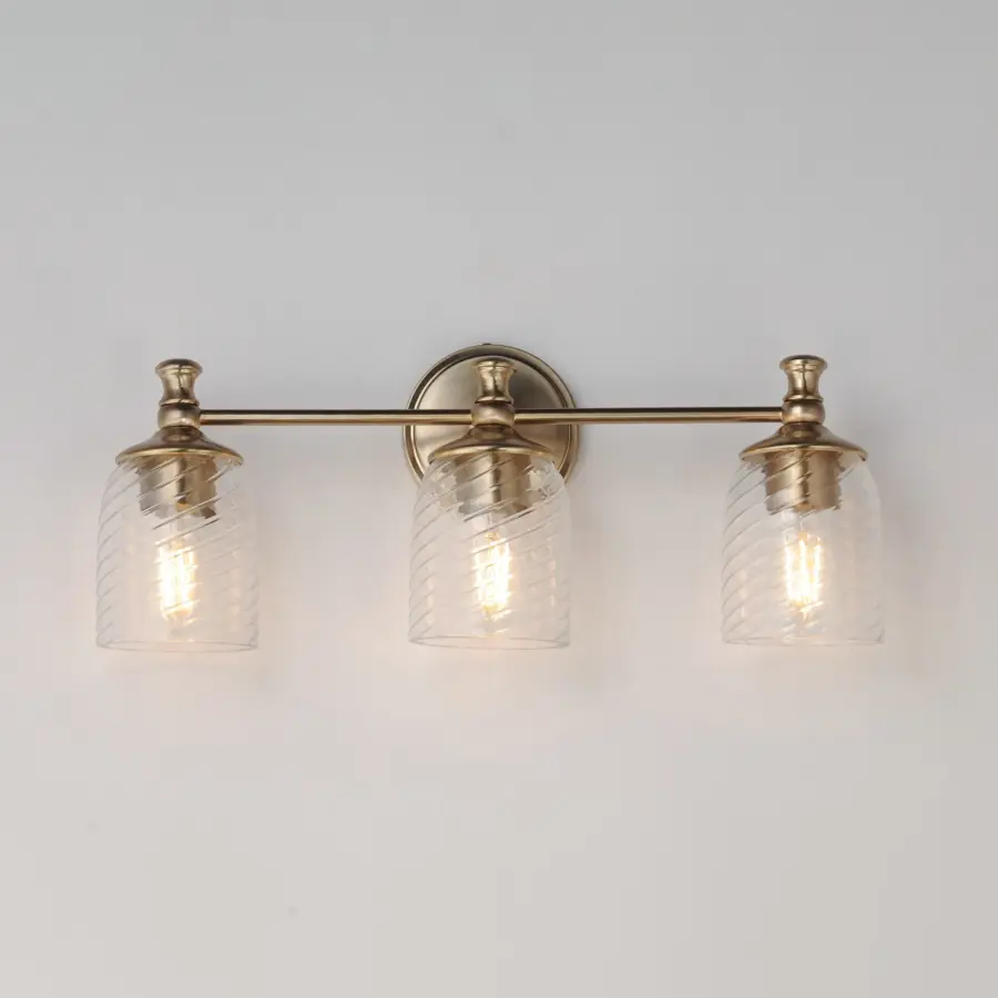 Swirl 3-Light Bath Vanity in Satin Champagne - Image 3