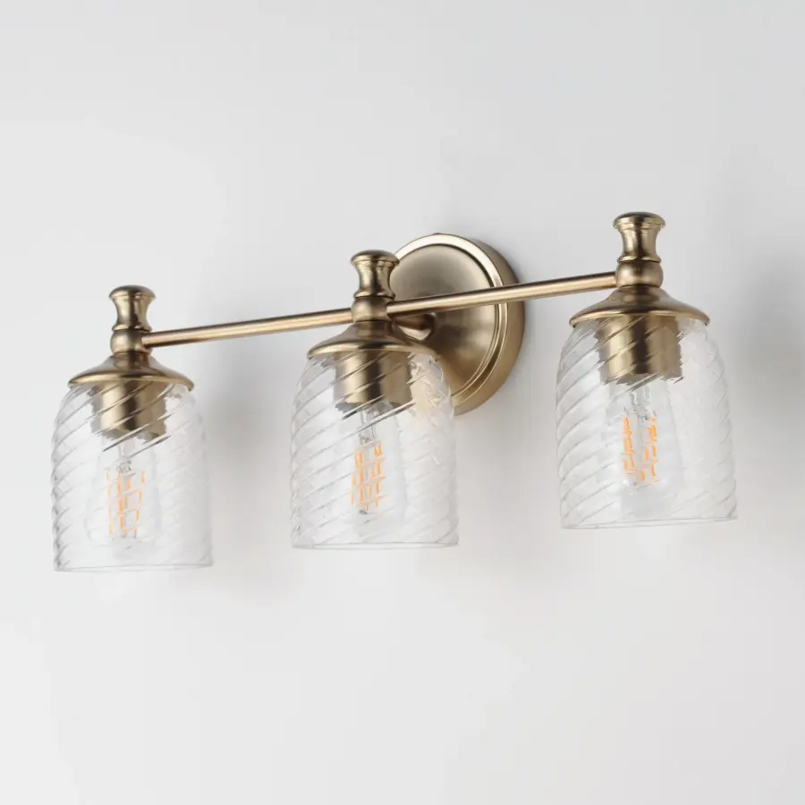 Swirl 3-Light Bath Vanity in Satin Champagne - Image 4