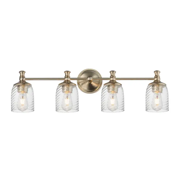 Swirl 4-Light Bath Vanity in Satin Champagne - Image 1