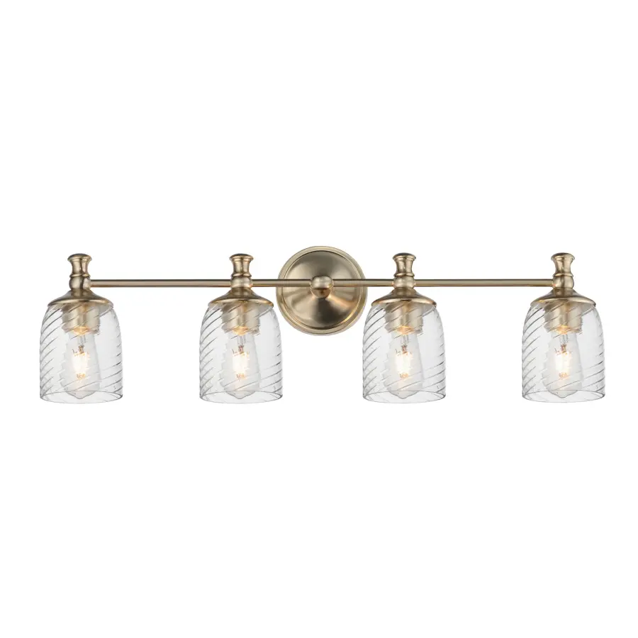 Swirl 4-Light Bath Vanity in Satin Champagne - Image 1