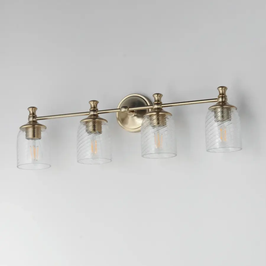 Swirl 4-Light Bath Vanity in Satin Champagne - Image 2