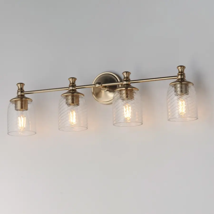 Swirl 4-Light Bath Vanity in Satin Champagne - Image 3