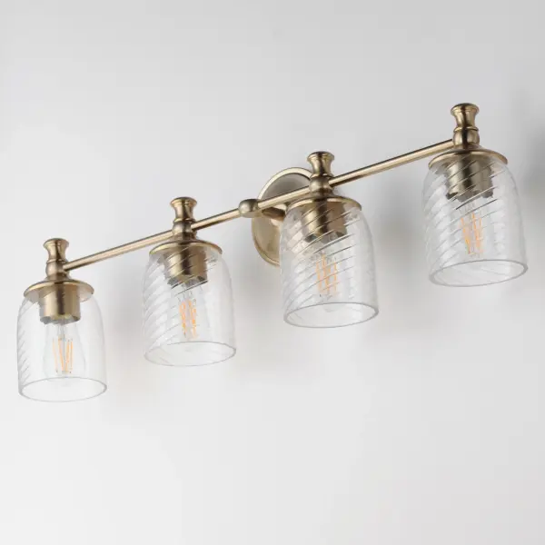 Swirl 4-Light Bath Vanity in Satin Champagne - Image 4