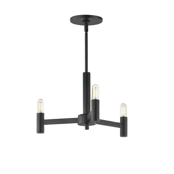 Emana 3-Light Chandelier in Black