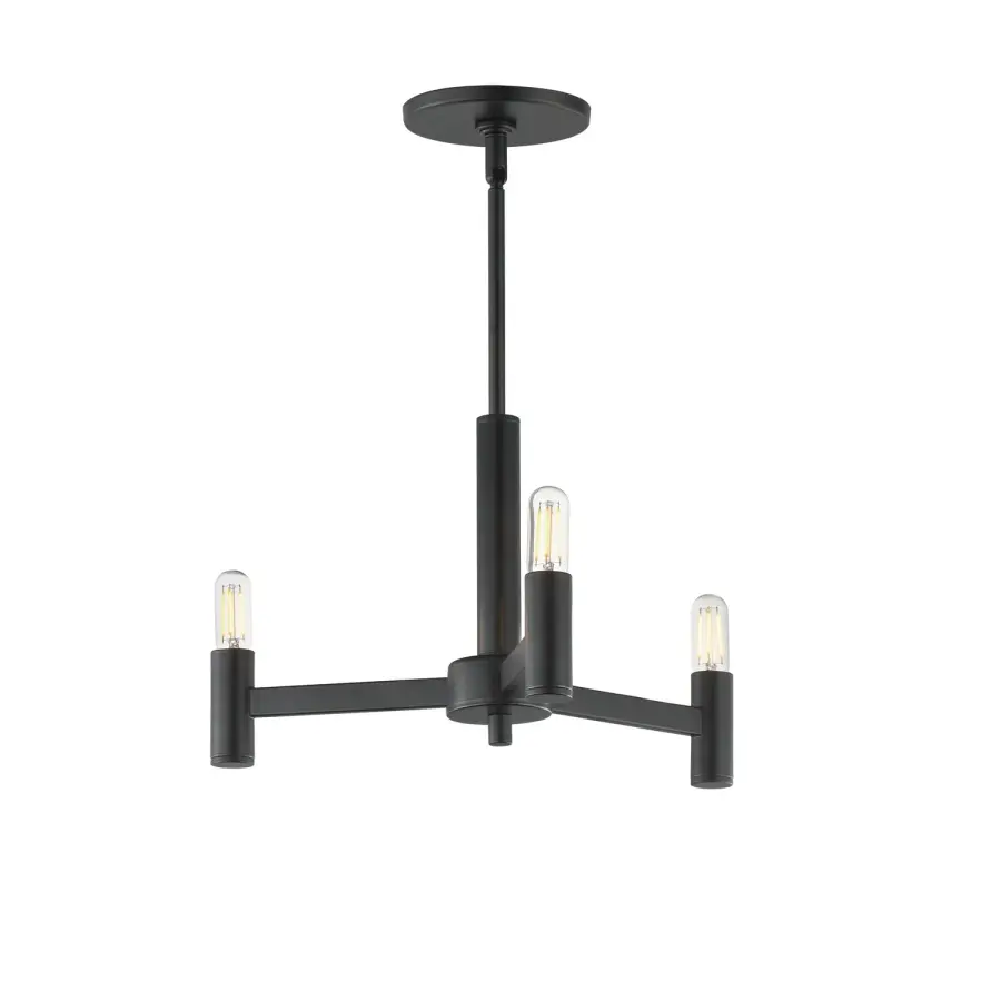 Emana 3-Light Chandelier in Black