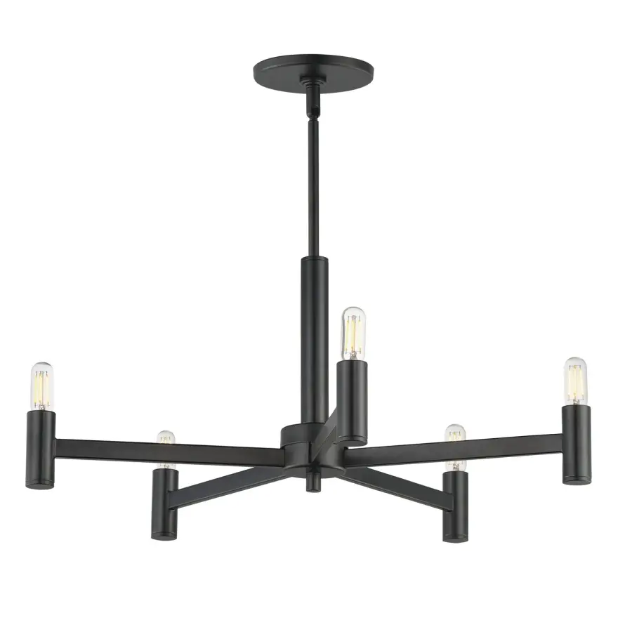 Emana 5-Light Chandelier in Black