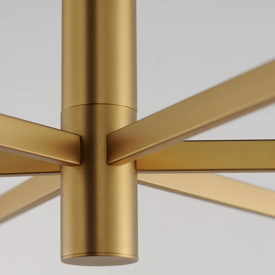 Emana 6-Light Chandelier in Natural Aged Brass - Image 4