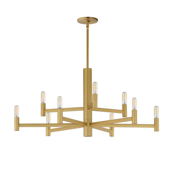Emana 9-Light Chandelier in Natural Aged Brass - Image 1