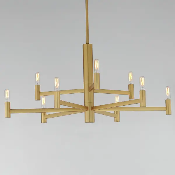 Emana 9-Light Chandelier in Natural Aged Brass - Image 2