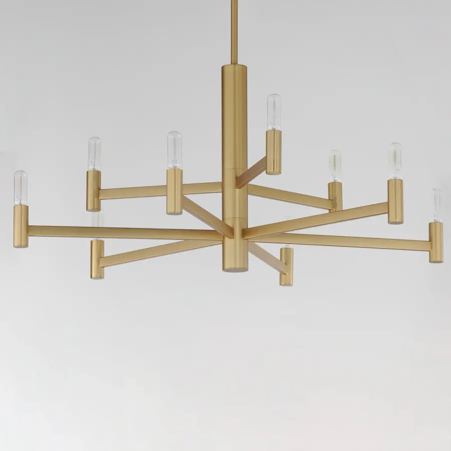 Emana 9-Light Chandelier in Natural Aged Brass - Image 3