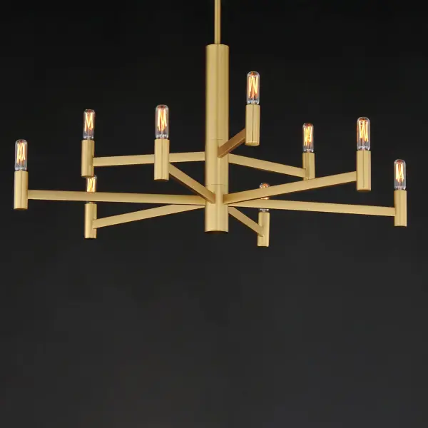 Emana 9-Light Chandelier in Natural Aged Brass - Image 4