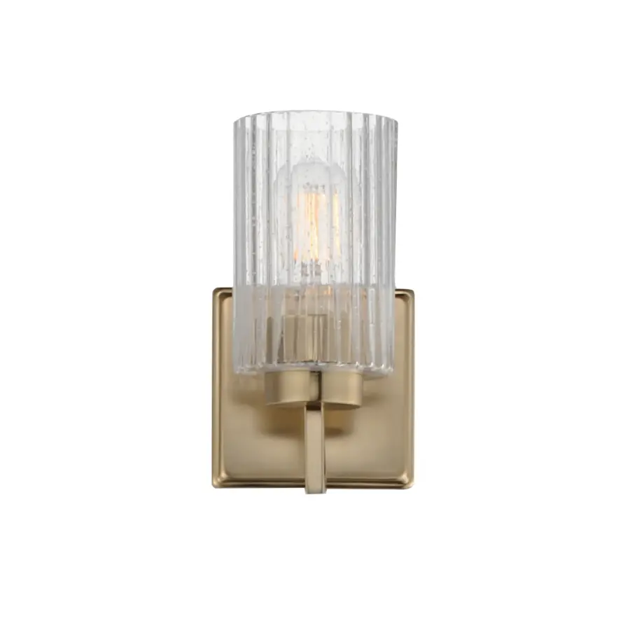 Rigata One Light Wall Sconce in Satin Champagne - Image 1