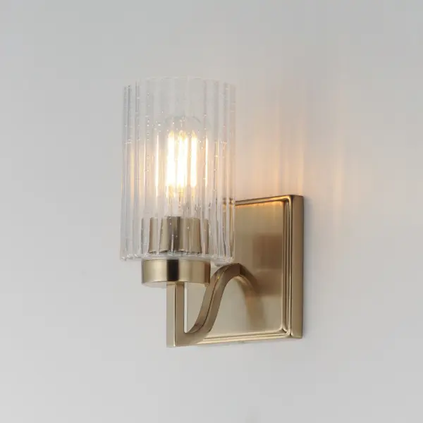 Rigata One Light Wall Sconce in Satin Champagne - Image 4