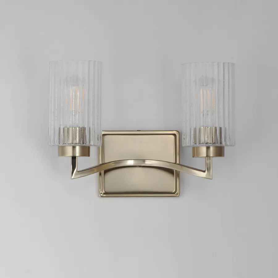 Rigata Two Light Wall Sconce in Satin Champagne - Image 2