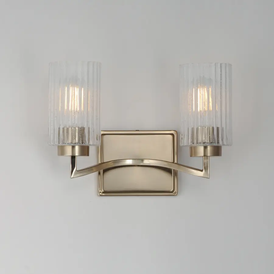 Rigata Two Light Wall Sconce in Satin Champagne - Image 3