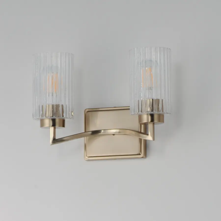 Rigata Two Light Wall Sconce in Satin Champagne - Image 4