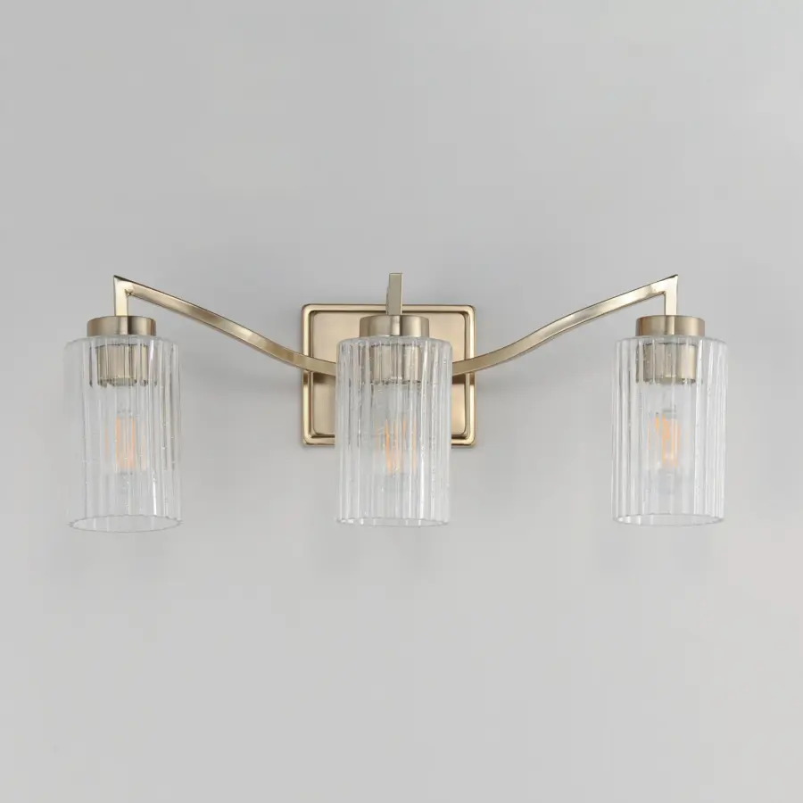 Rigata 3-Light Bath Vanity in Satin Champagne - Image 2
