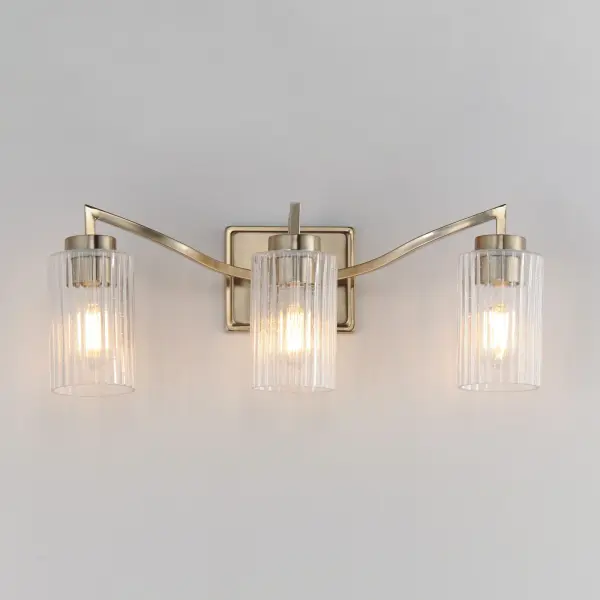 Rigata 3-Light Bath Vanity in Satin Champagne - Image 3