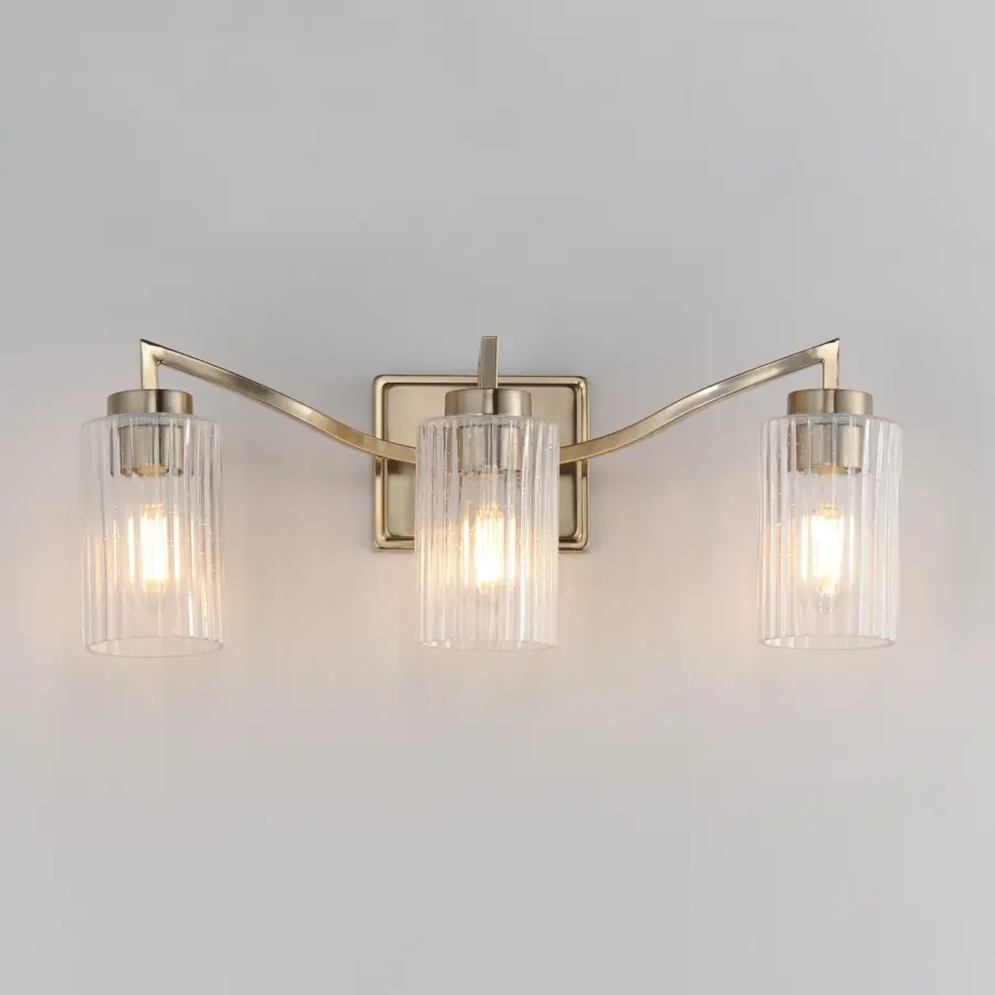 Rigata 3-Light Bath Vanity in Satin Champagne - Image 3