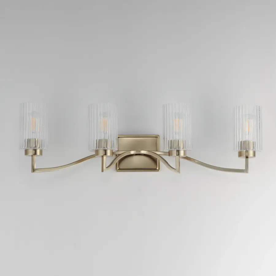 Rigata 4-Light Bath Vanity in Satin Champagne - Image 2