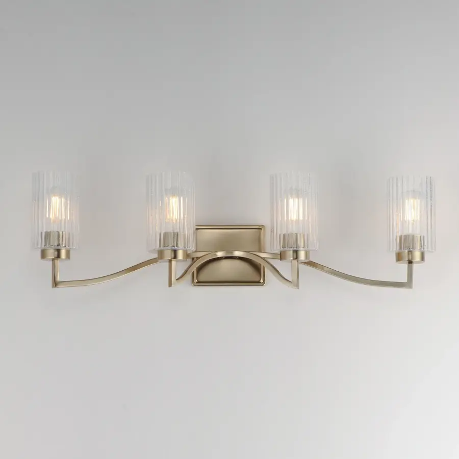 Rigata 4-Light Bath Vanity in Satin Champagne - Image 3