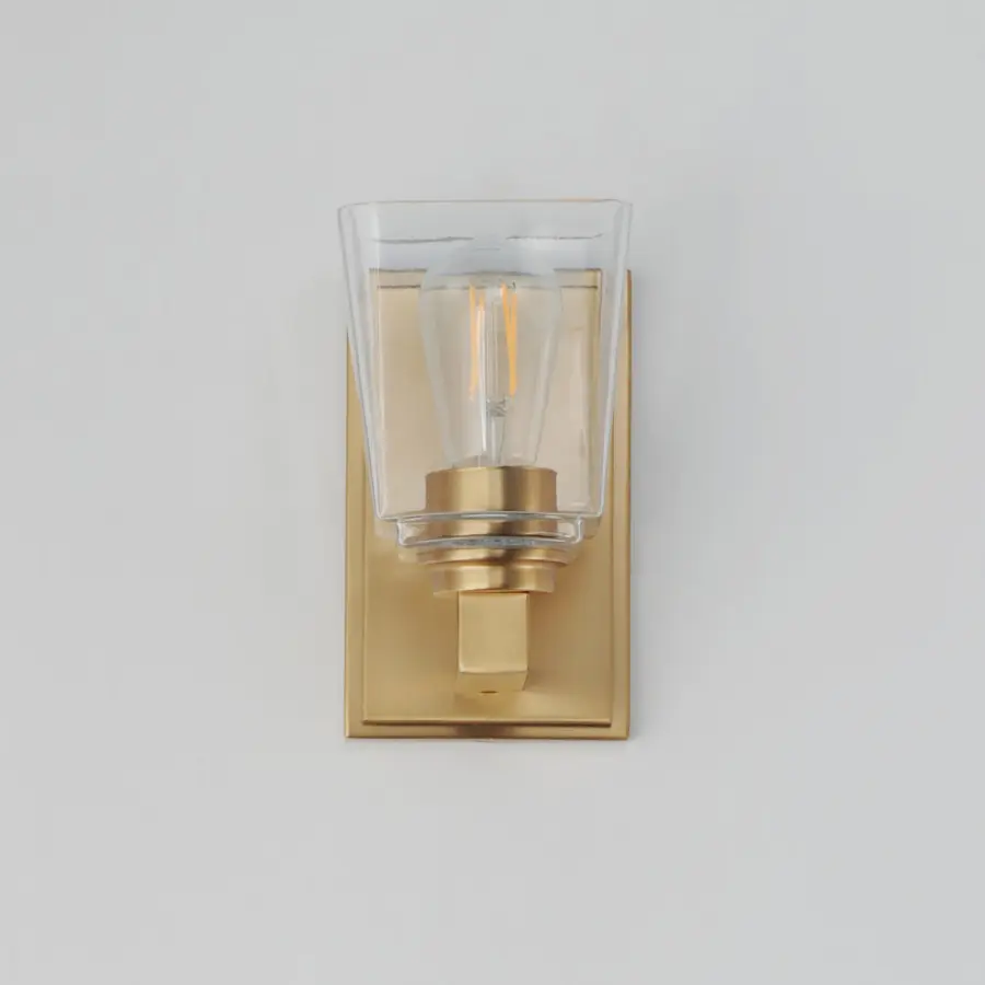 Cubos One Light Wall Sconce in Natural Aged Brass - Image 2