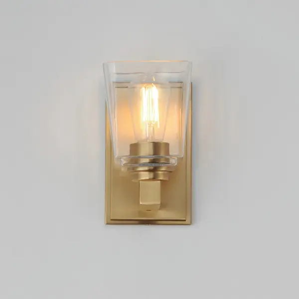 Cubos One Light Wall Sconce in Natural Aged Brass - Image 3