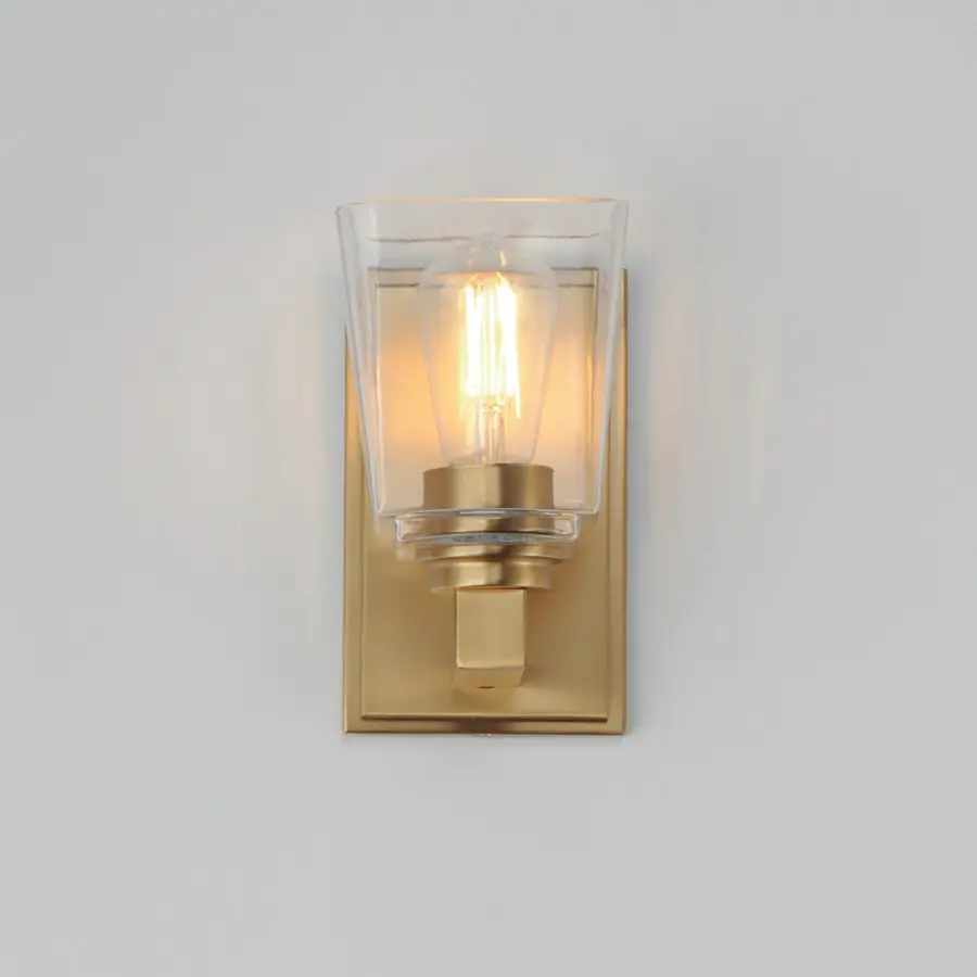 Cubos One Light Wall Sconce in Natural Aged Brass - Image 3
