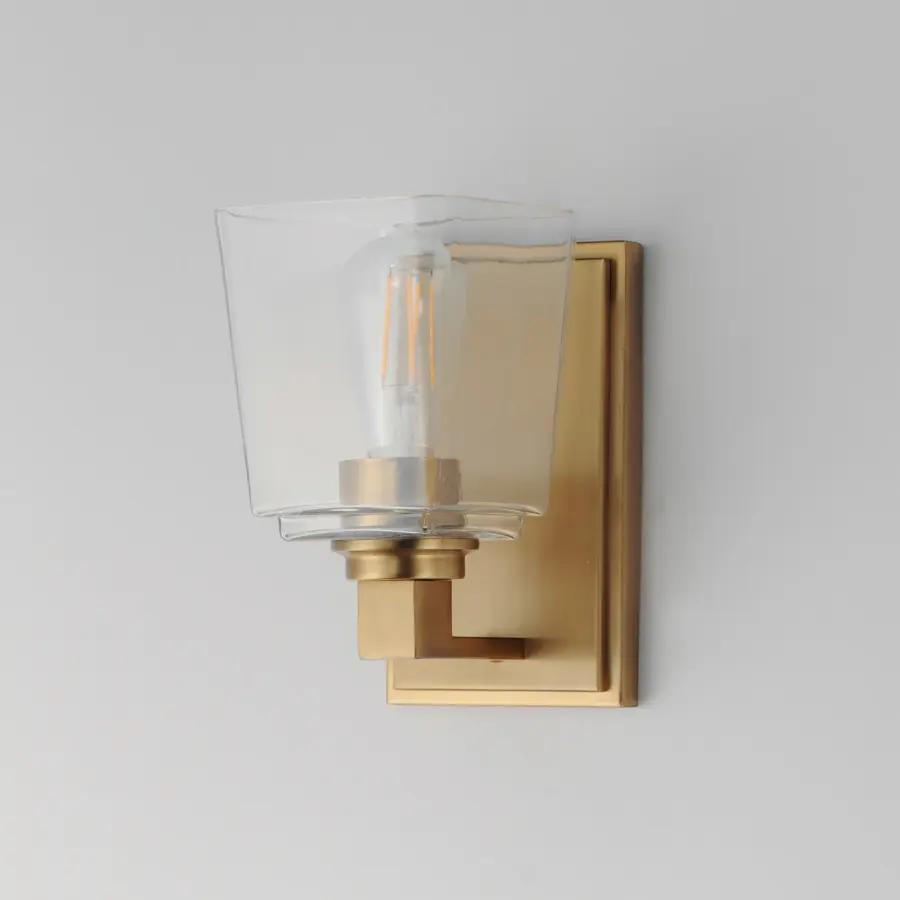Cubos One Light Wall Sconce in Natural Aged Brass - Image 4