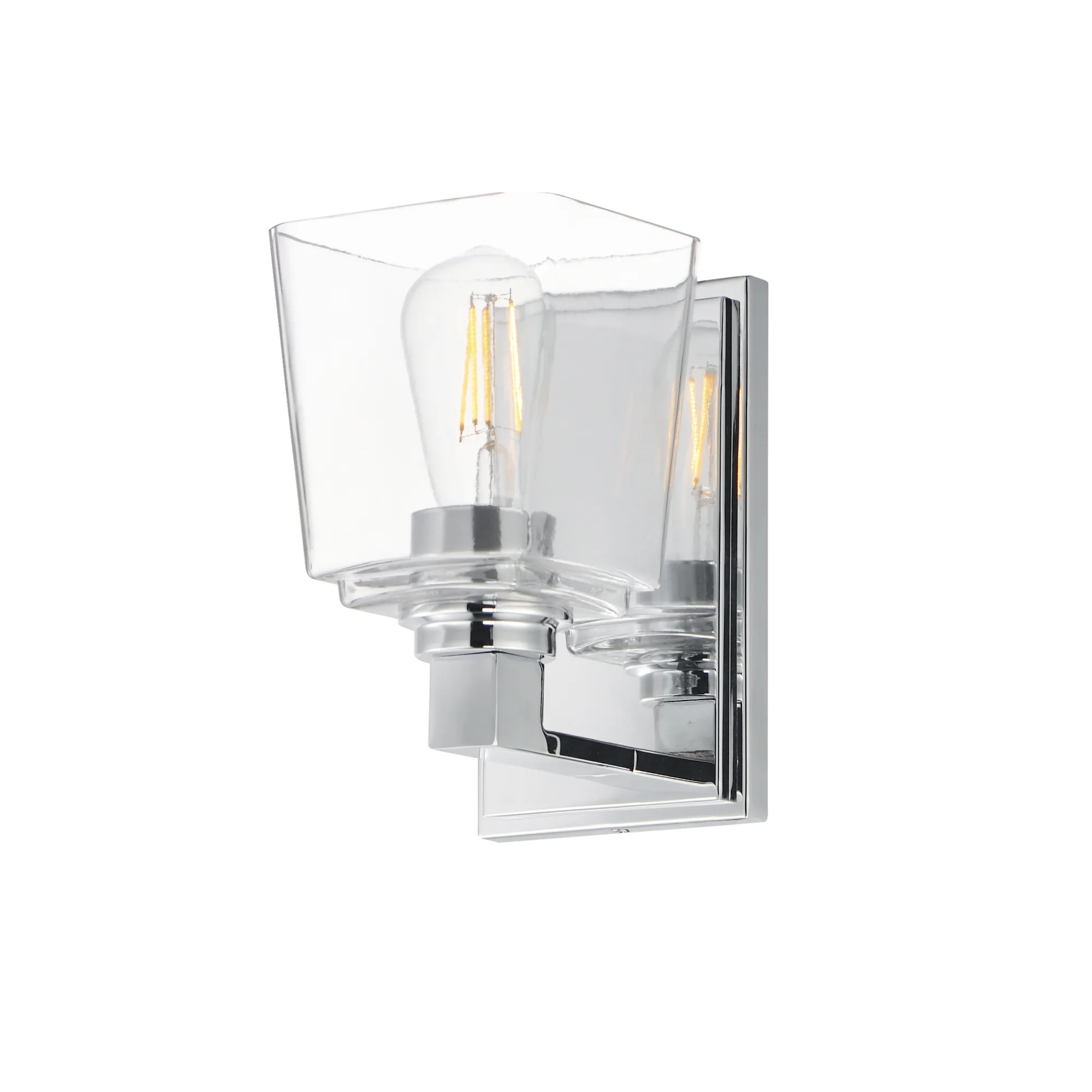 Cubos One Light Wall Sconce in Polished Chrome