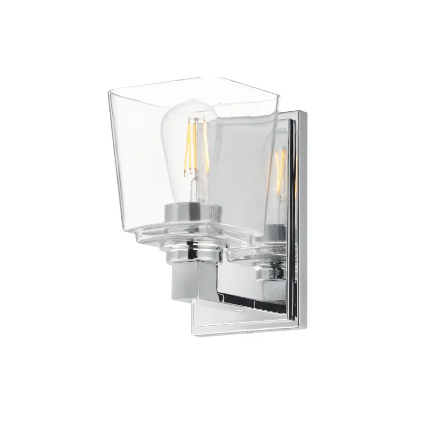 Cubos One Light Wall Sconce in Polished Chrome - Image 1