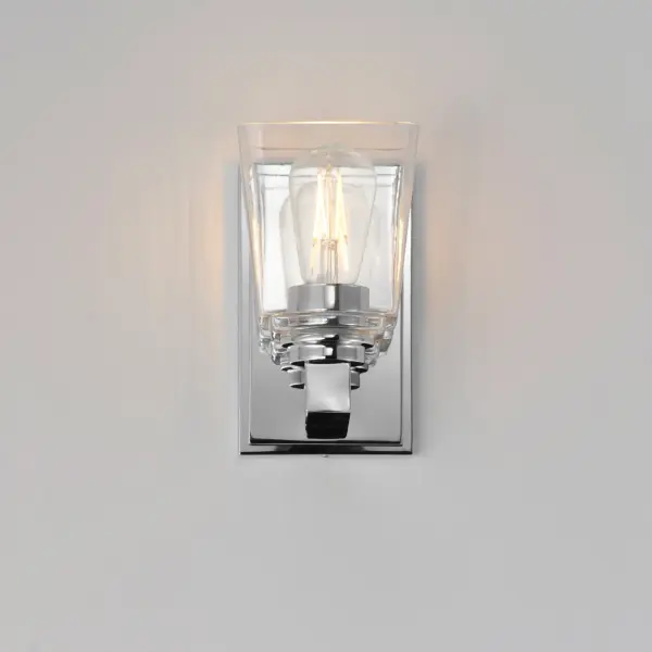 Cubos One Light Wall Sconce in Polished Chrome - Image 3