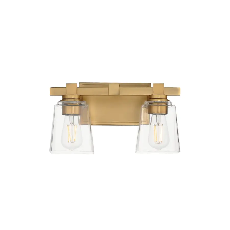 Cubos Two Light Wall Sconce in Natural Aged Brass - Image 1