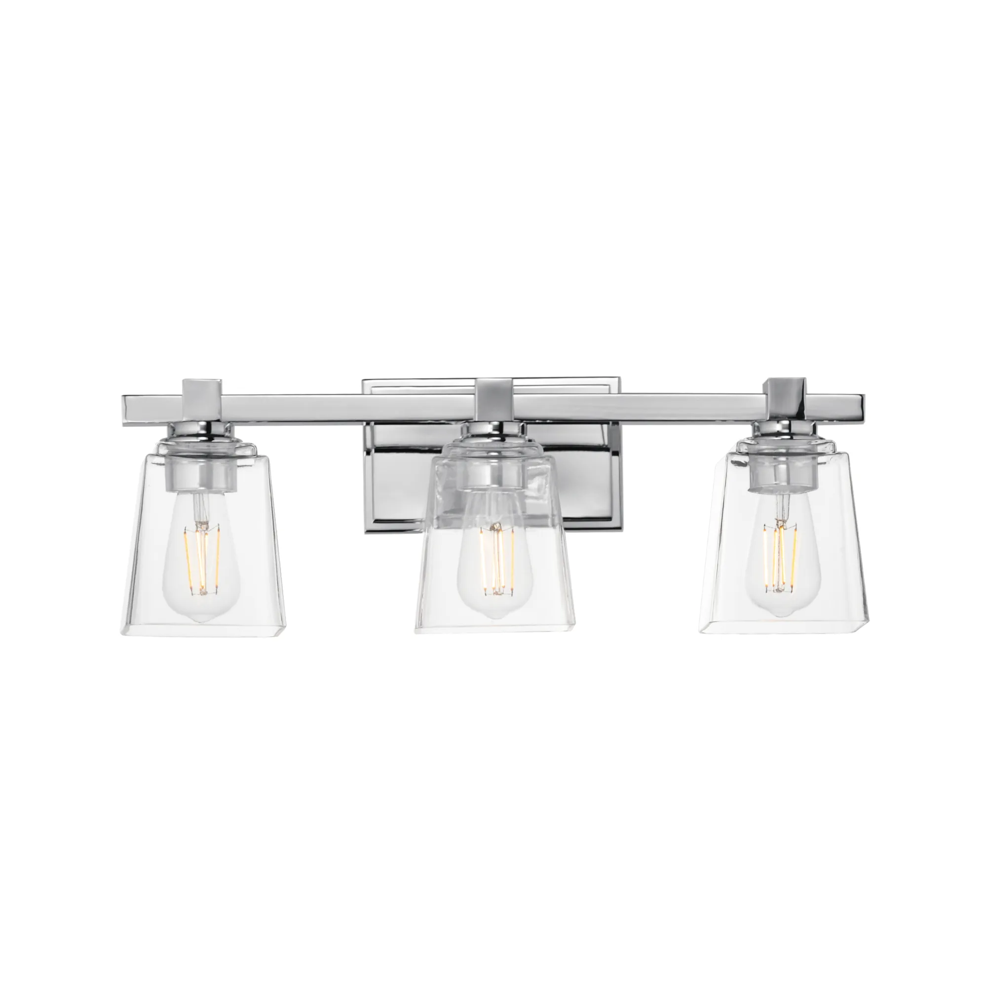 Cubos Three Light Bath Vanity in Polished Chrome